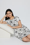 Zivame Knit Cotton Knee Length Nightdress With In Built Slip On Bra - Whisper White — thumbnail 4